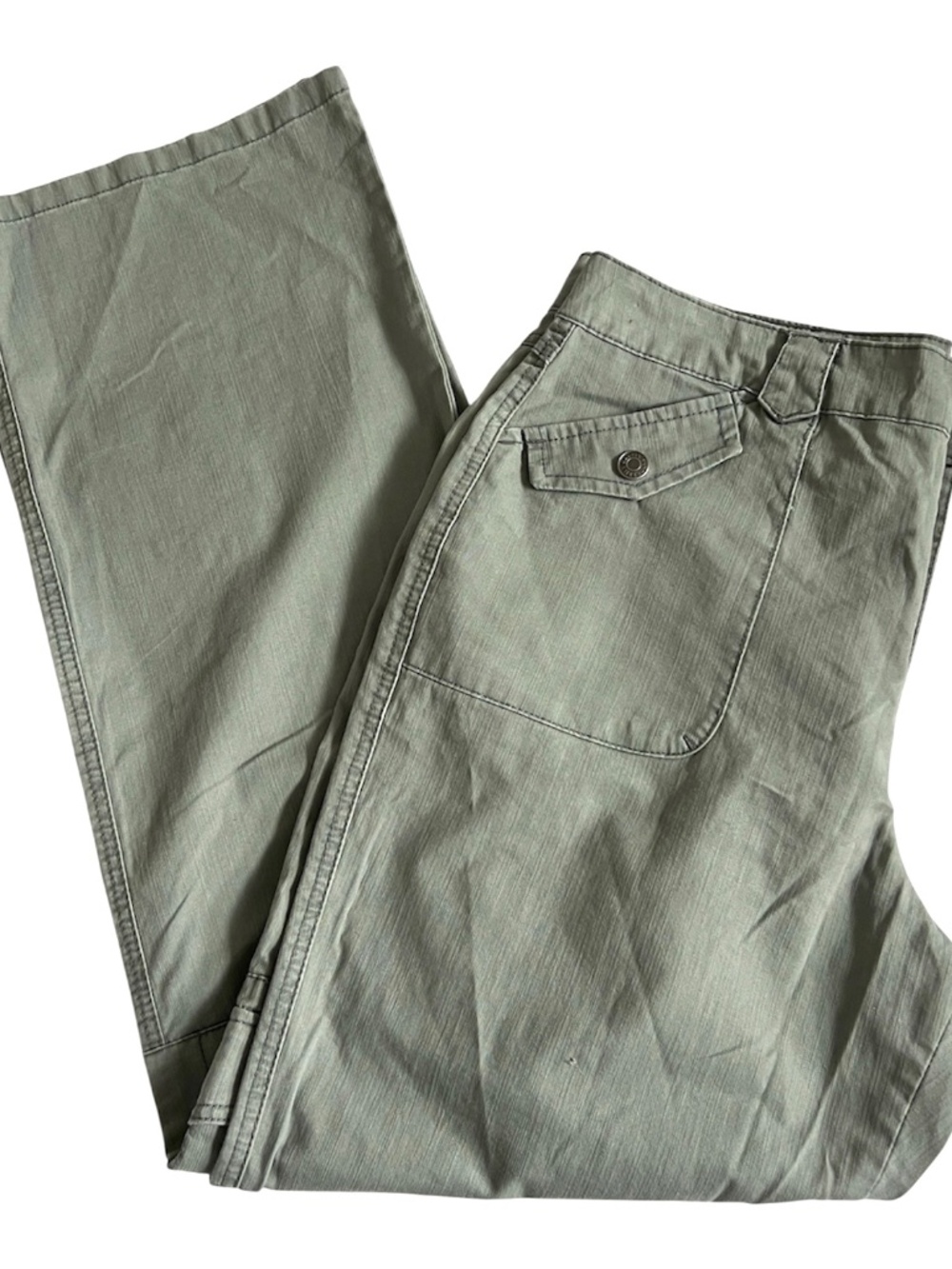 Gloria Vanderbilt Pants Green 99% Cotton Size 14 High Waist New NWT
